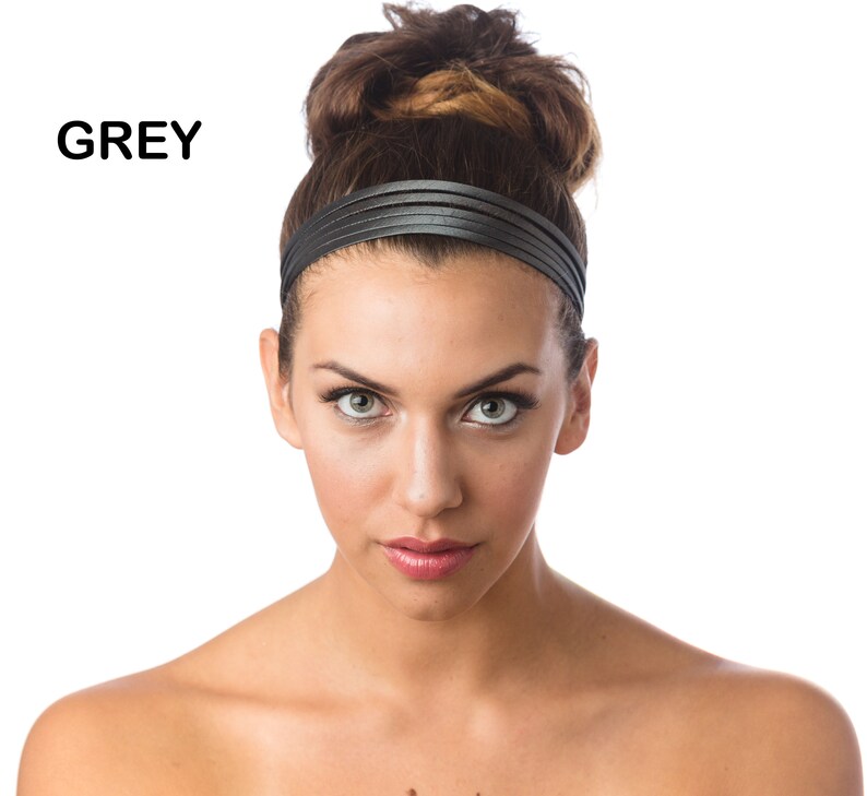 Cute Workout Headband For Women Grey