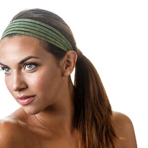 Cute Workout Headband For Women Gold/Green