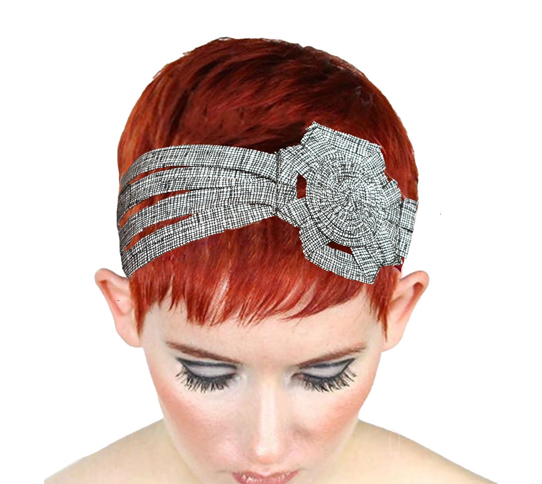 Large Flower Headband in Latte main image 1