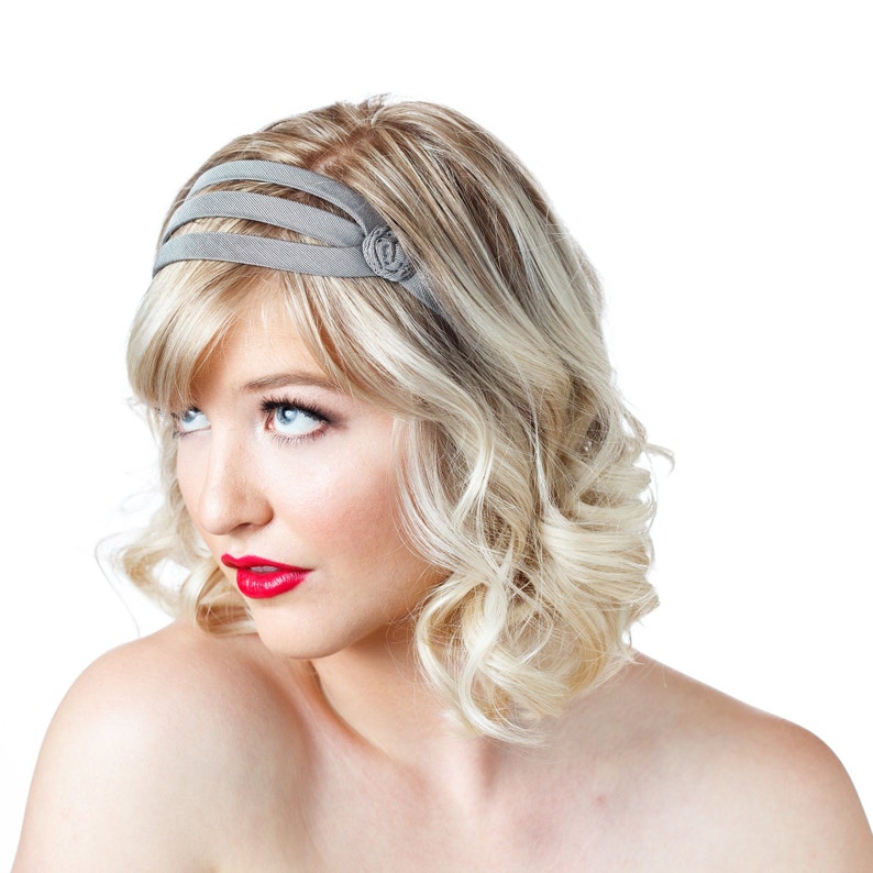 Rosette Headband Women Side Knot Headband Etsy
