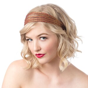 Cute Workout Headband For Women Red/Gold