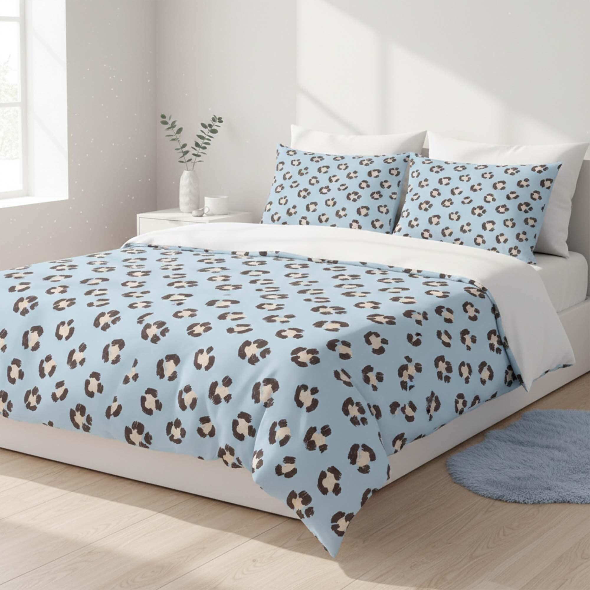 Soft Leopard Print Seamless Pattern, Blue Animal Print Digital Paper - Etsy