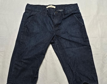 Old Navy Womens Mid Rise Dark Wash Stretch Denim Capri Jeans Size 10 Regular