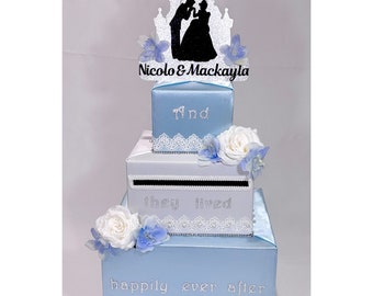 CINDERELLA themed Card Box, Cinderella Wedding, Cinderella Quinceanera, Sweet Sixteen