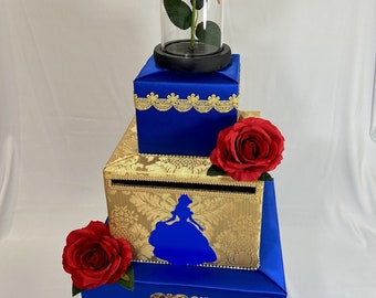 Beauty and the Beast themed Card Box, Beauty and the Beast themed Sweet 16, Quinceanera