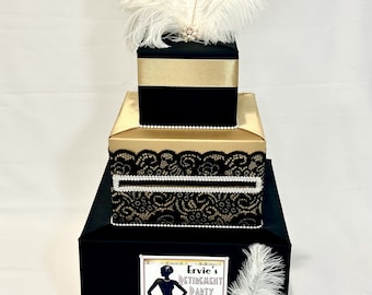 Great Gatsby themed Card Box, Roaring 20s