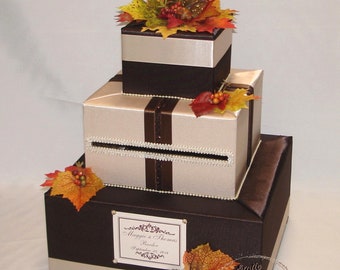 Elegant FALL -AUTUMN theme Card Box-any colors