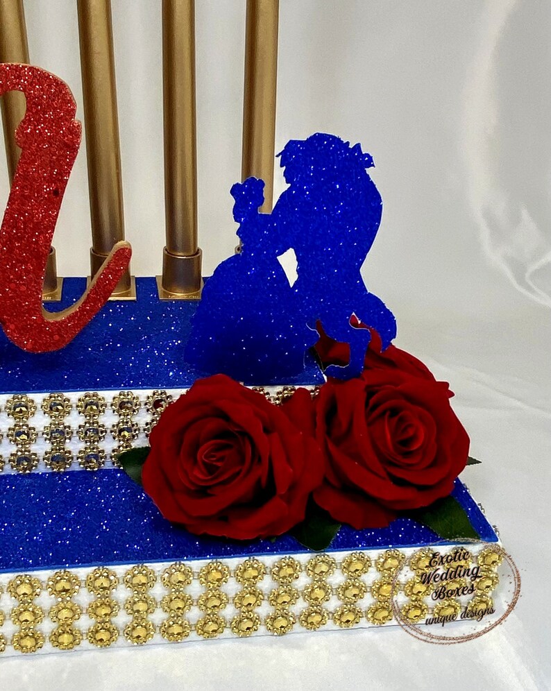 Beauty and the Beast Themed Candelabra for Quinceanera Sweet Etsy
