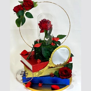 Centro de mesa de La BELLA y la BESTIA, boda de La Bella y la Bestia, quinceañera, dulces dieciséis: DESCUENTO ofrecido en varios artículos