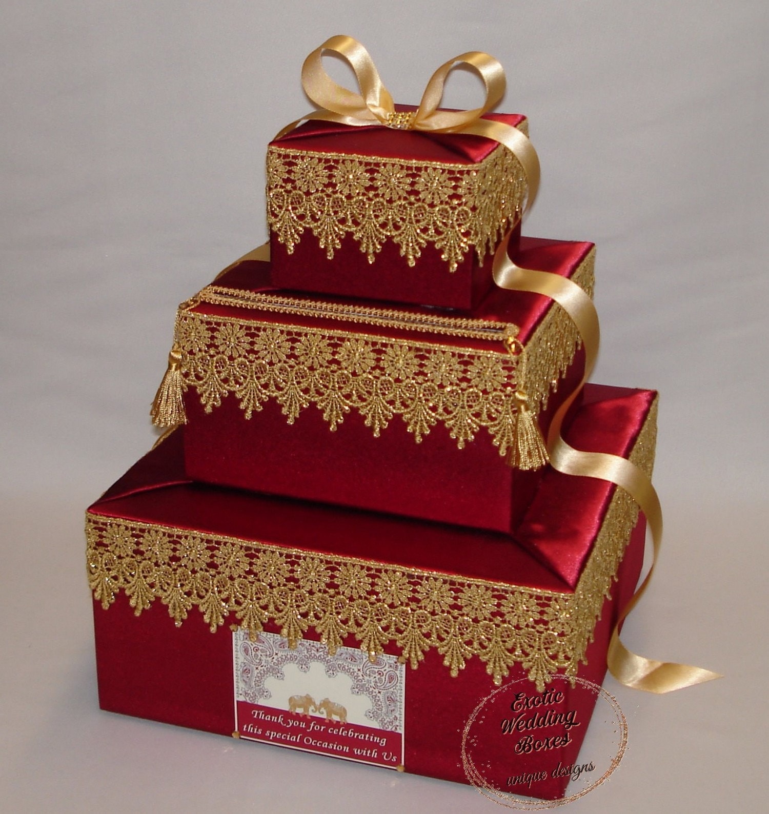 Indian Wedding Card Boxany colors Etsy