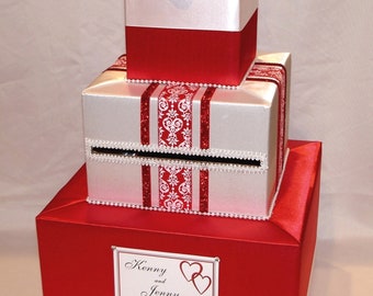 Red and Ivory Wedding Card Box/Card Holder