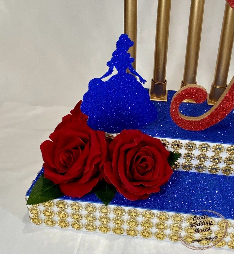 Beauty and the Beast Themed Candelabra for Quinceanera Sweet Etsy