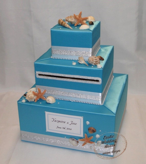 Beach Theme Wedding Card Box Any Color Combination