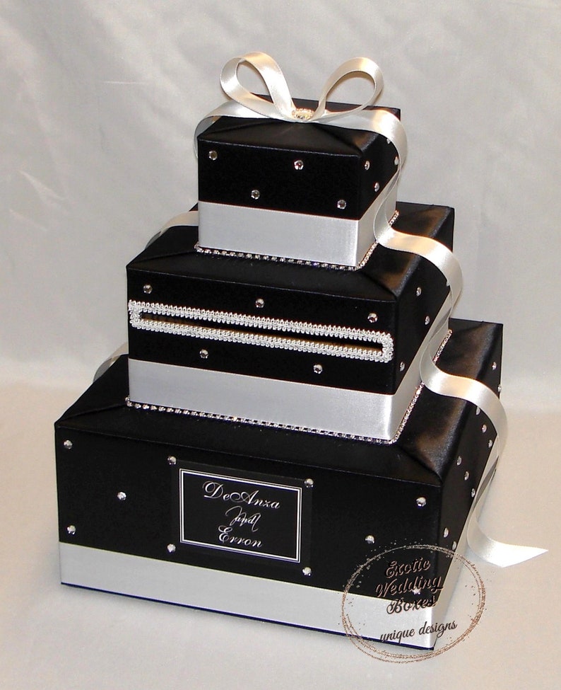 Black and White Card Box crystal accents image 1
