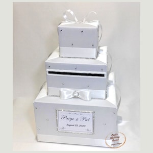 Alle weißen Hochzeit Card Box-Strasssteinchen über-jede Farbe kann gemacht werden