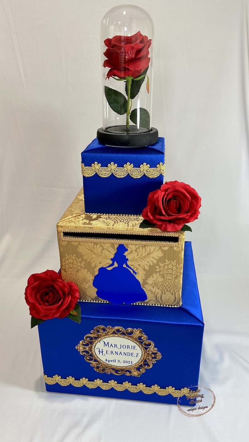 Beauty and the Beast themed Card Box, Beauty and the Beast themed Sweet 16, Quinceanera image 4
