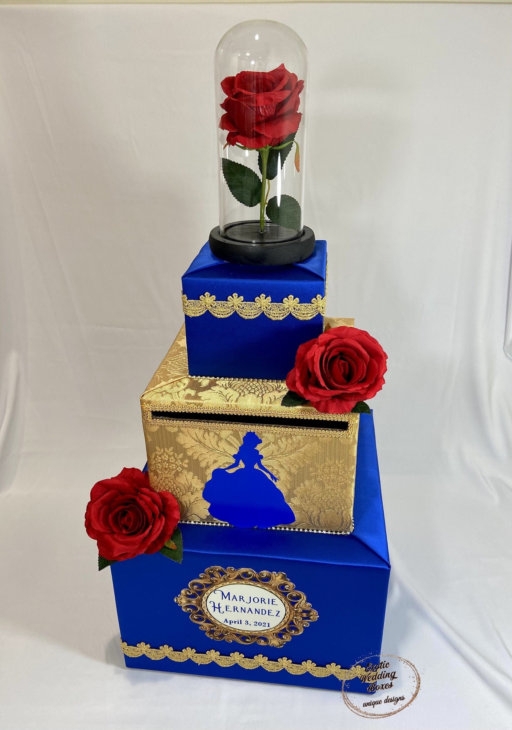 Beauty and the Beast themed Card Box Beauty and the Beast themed Sweet 16 Quinceanera