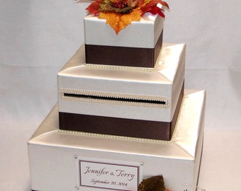 Elegant Custom made Wedding Card Box- FALL theme