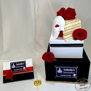 The Phantom of the Opera themed Card Box and Guest Book