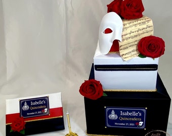 The Phantom of the Opera themed Card Box and Guest Book