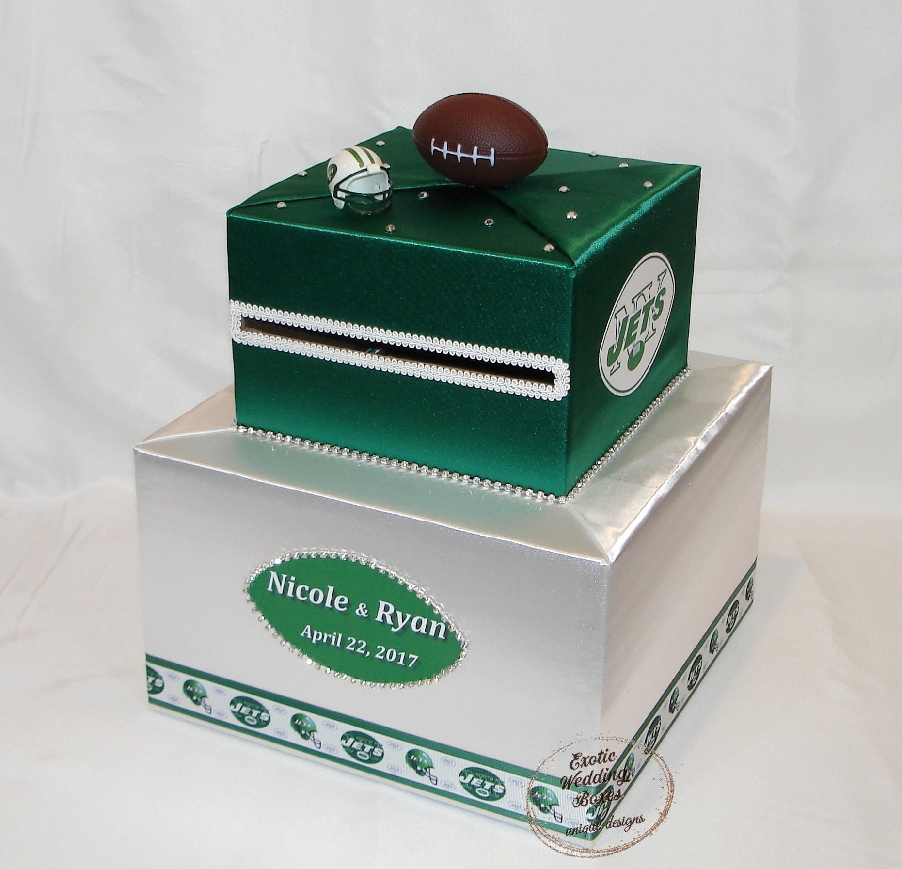 FOOTBALL themed Card Box TEAM of Your choice
