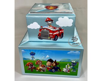 Kids Puppies Birthday Card Box