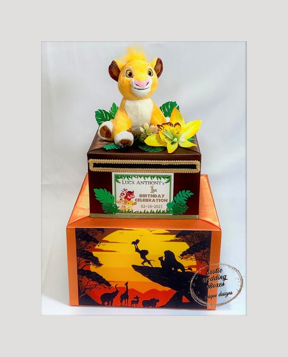 THE LION KING Themed Card Box for Baby Showers Birthdays Etsy