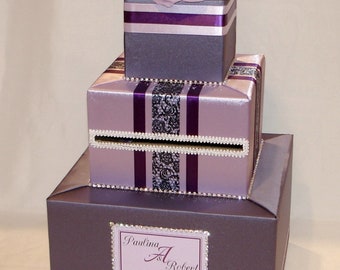 Victorian Lilac/Lavender/Plum Card Box -Shades of Purple