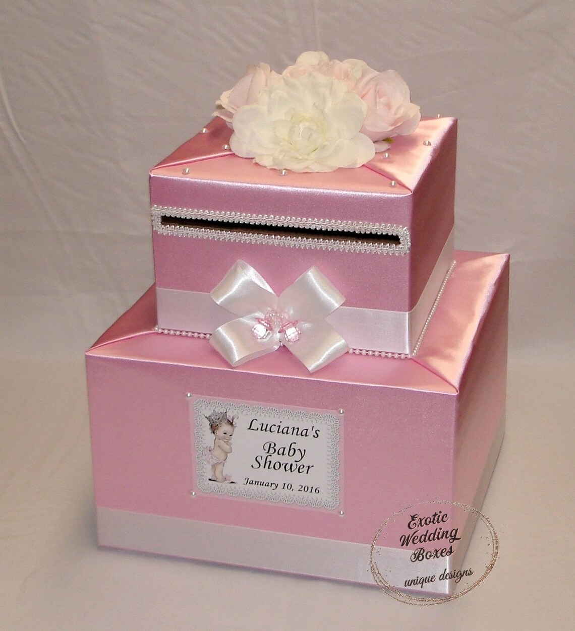 Baby Shower Card Boxany Colors Etsy