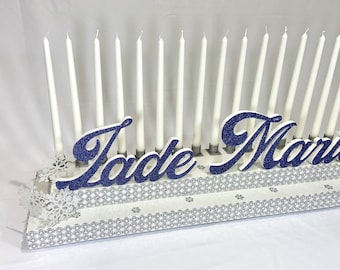 Winter Wonderland Candelabra for Quinceanera, Sweet 16, Bat Mitzvah