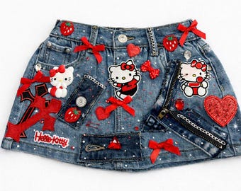 Kids Bling Jean Skirt