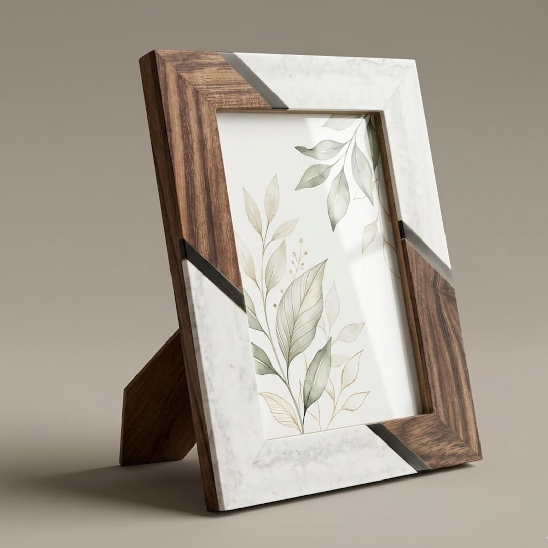 Wood Resin Inlay Photo Frame | Modern Handmade Picture Frame | Minimal ...