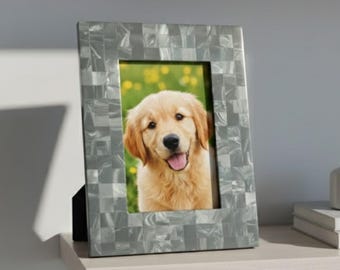 Mother of Pearl Photo Frame – Handmade MOP Inlay Picture Frame for Elegant Home Decor