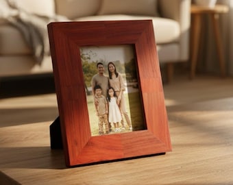 Marco de fotos de madera hecho a mano / Marco de fotos de madera maciza / Decoración rústica para el hogar