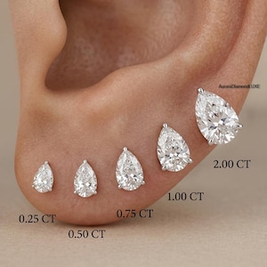 Päronslipade diamantörhängen: IGI-certifierade solitaire-vigselörhängen