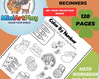 MiniArtPly / Matemáticas para principiantes: Matemáticas básicas para principiantes / Cuaderno de ejercicios de matemáticas para niños