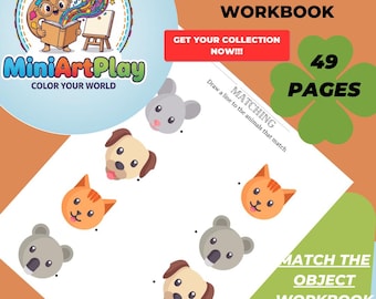 MiniArtPlay | Beginning Match – Match the Object Workbook | Kids Matching Activity Pages
