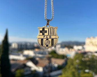 2 X FC Barcelona & Real Madrid Pendant Necklace + Messi and