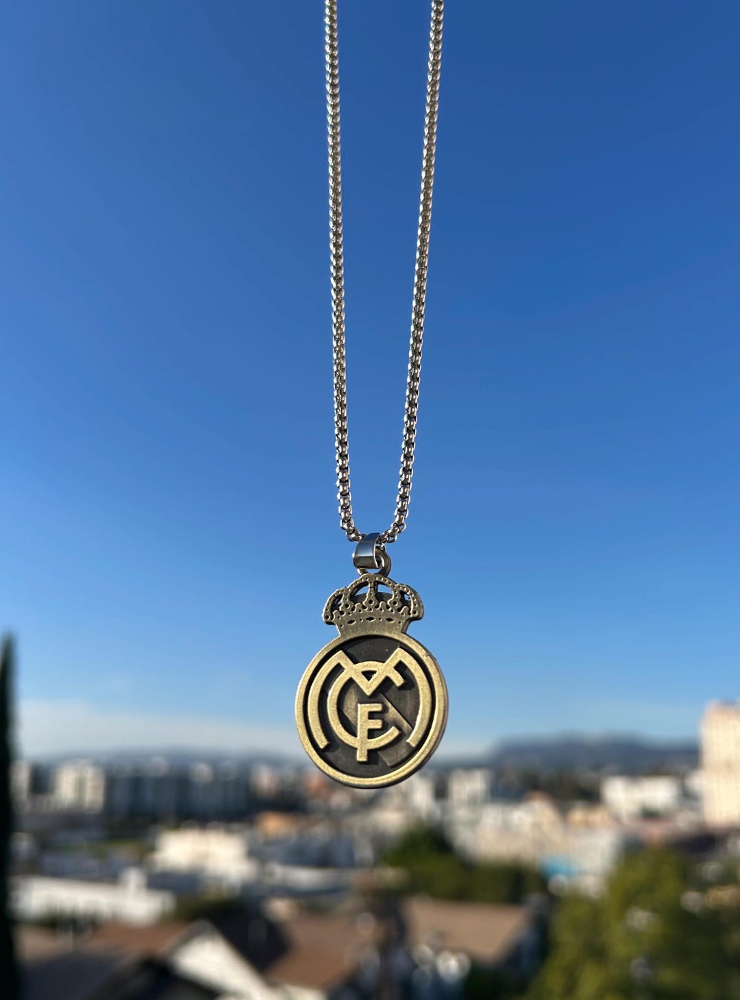 Real Madrid Necklace Soccer Crest Pendant - Etsy