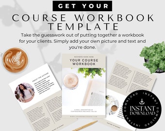 Workbook Template: Canva eBook, Worksheets, Lead Magnet, Coaches, Course Creators, Instant Download