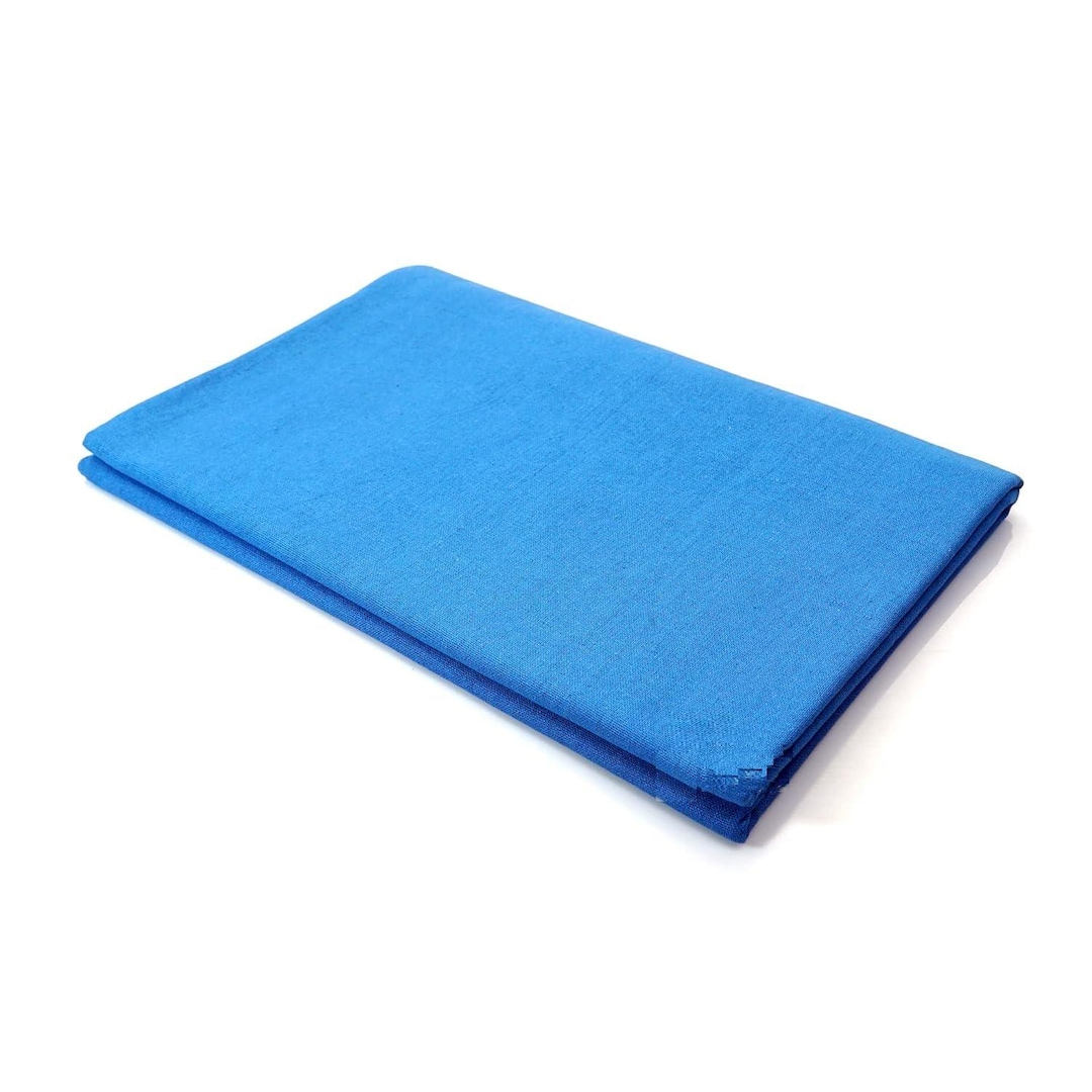 Reusable Cotton Plain Drape Sheet (size 36inch X 54inch Colour Blue)-2 ...