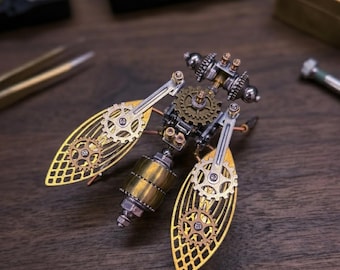 Steampunk Mechanische Fliege Modell Kit DIY oder Zusammengebaute Metall Insekt Skulptur Retro Futuristische Schreibtisch Dekor Handgemachtes Geschenk