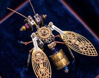 Steampunk Mechanische Biene Modell DIY oder Zusammengebaute Metall Insekt Skulptur Hohe Schwierigkeit 3D Montage Retro Futuristische Schreibtisch Dekor Geschenk