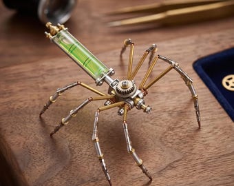 Cyberpunk Spinne Model Kit DIY 3D Mechanisches Puzzle Steampunk Montage Spielzeug für Jugendliche Cooles handgemachtes Geschenk Sci Fi Roboter Gebäudemodell
