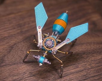 Reparatur Arbeiter Bee Steampunk Mechanisches Insekt Modell Kit - DIY Metall Montage Schreibtisch Dekor, Retro Industrielles 3D Bienen Geschenk