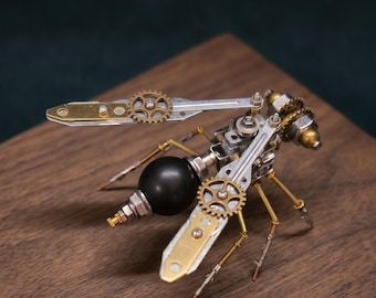 Steampunk Mechanische Wespe Modell DIY Kit Metall Puzzle Insekt Kreatives Spielzeug Montiert oder Unmontiert Geschenk für Jungen