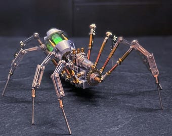 Cyberpunk Mechanische Spider 3D Metalen Puzzel Model DIY Kit Creatief Handgemaakt Cadeau Speelgoed Gemonteerd Optie: