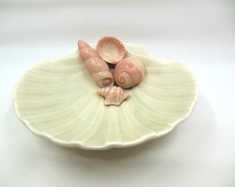 Vintage Sea Shell Trinket Soap Dish Fitz and Floyd Pink 1981 (item 20)