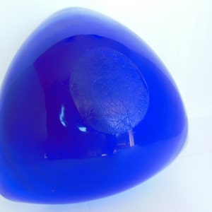 Vintage Art Glass Murano Bowl Cobalt Swirl 60s item 28 image 4