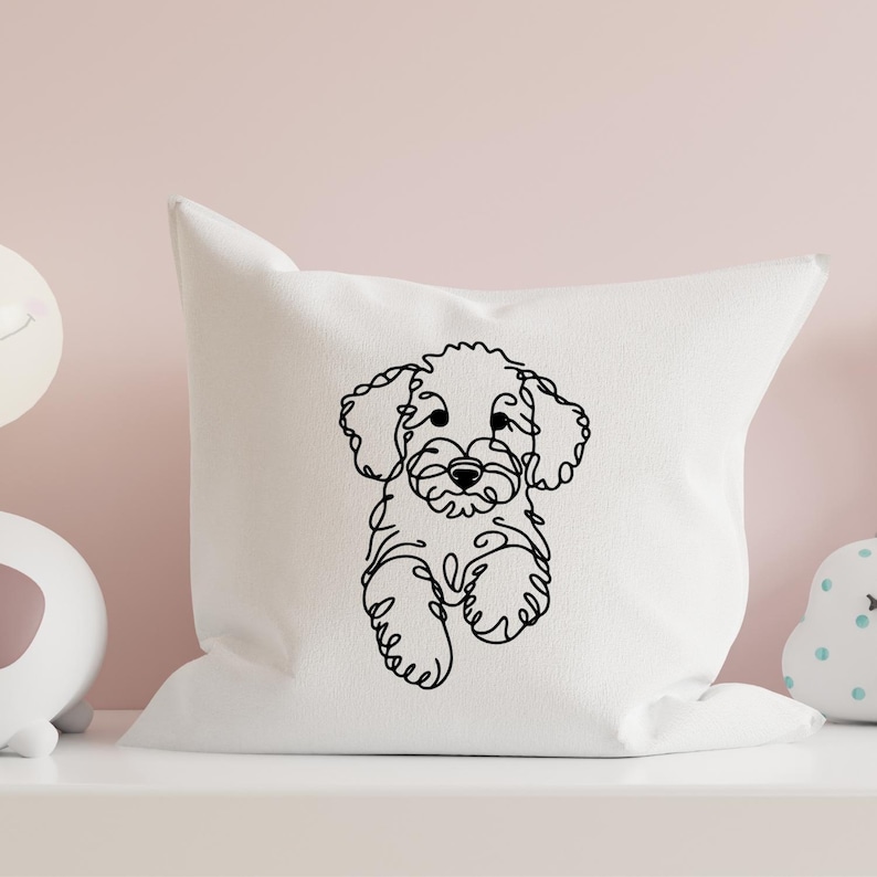 Goldendoodle Line Art SVG Bundle | 50 Dog Sketch Designs | Doodle Puppy ...